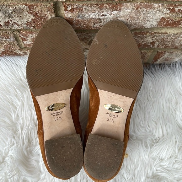 Sarah Flint Perfect Zip Bootie 30 In Cognac Suede Size IT 37.5/US 7.5 - Picture 14 of 15